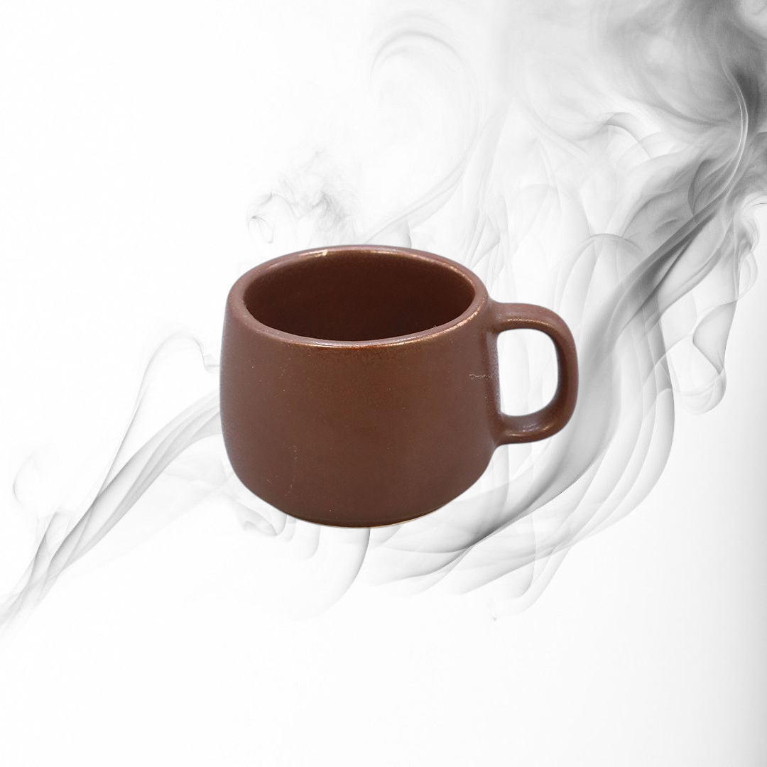 ماگ قهوه‌ای مات